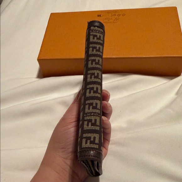 Fendi Brown Zucca FF Logo Continental Wallet with Silver Buckle - Picture 6 of 11